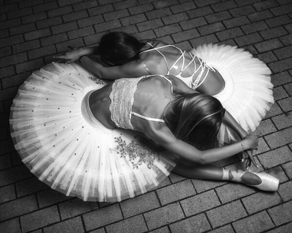 Photograph Vasil Nanev Ballerinas Bw on One Eyeland